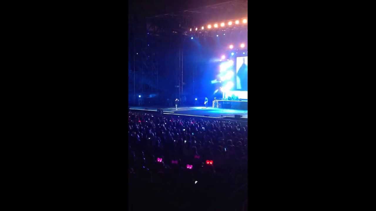 Kekko e Gioia sul palco dell'arena di Verona