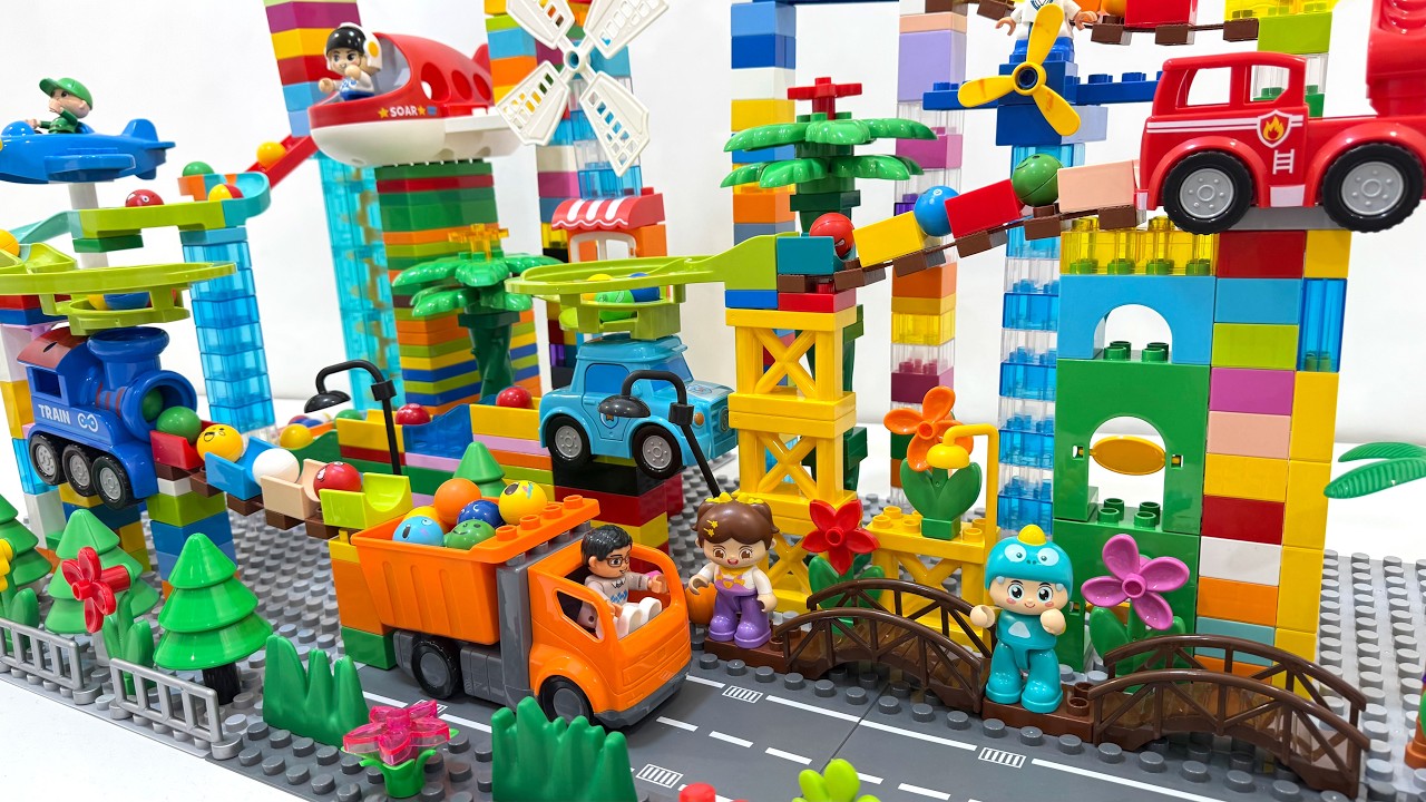 Ultra Satisfying LEGO DUPLO Marble Run ASMR 🚒🚓🚂 | You Won&rsquo;t Believe This Crazy Adventure!