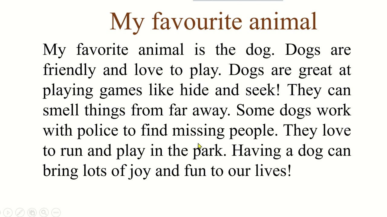 My favourite animal essay in English |  || short essay favourite anima.Class 2 .page 91..paragraph