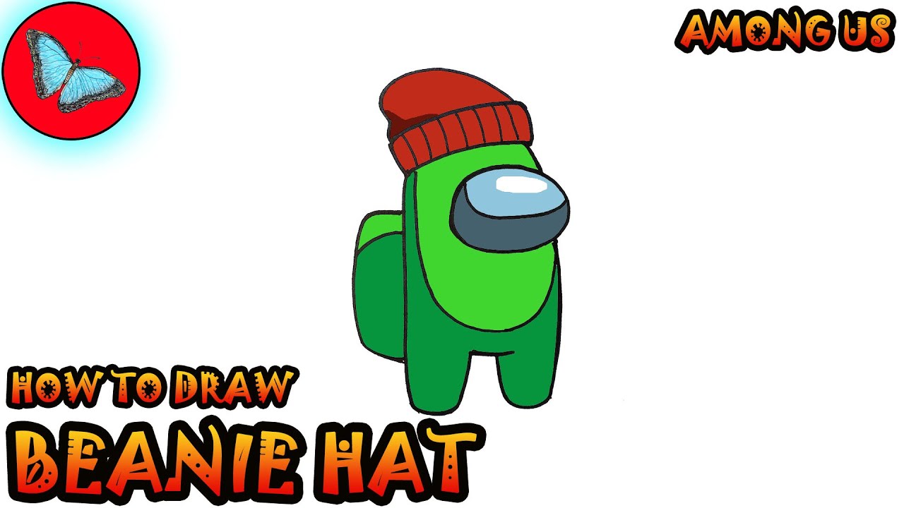 How To Draw Among Us Characters - Beanie Hat | Drawing Animals