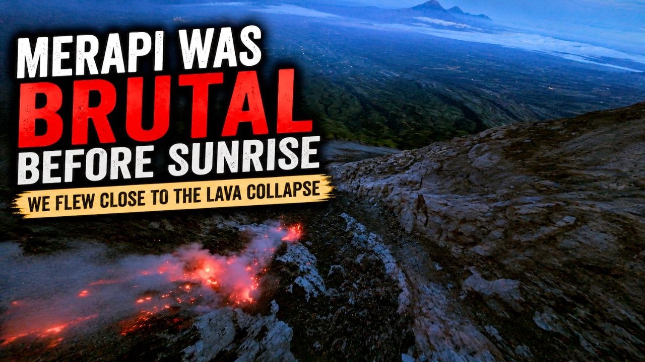 Merapi Was Brutal Before Sunrise&hellip; We Flew Close to the Lava Collapse