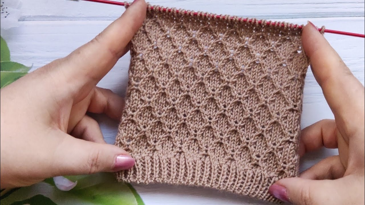 Diamond Stitch Knitting | Rautenmuster stricken | Punto Maglia Rombi | Point de Diamant auTricot