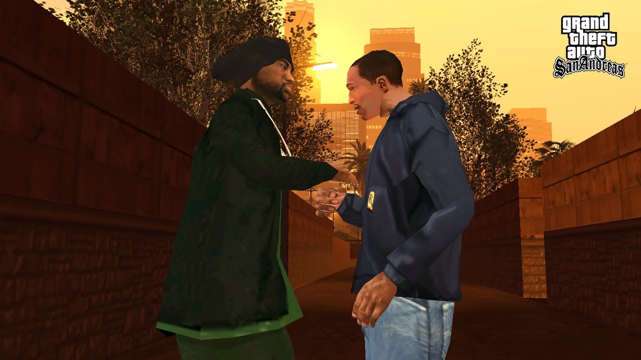 Если Си Джей спасает Брайана Джонсона в GTA San Andreas.