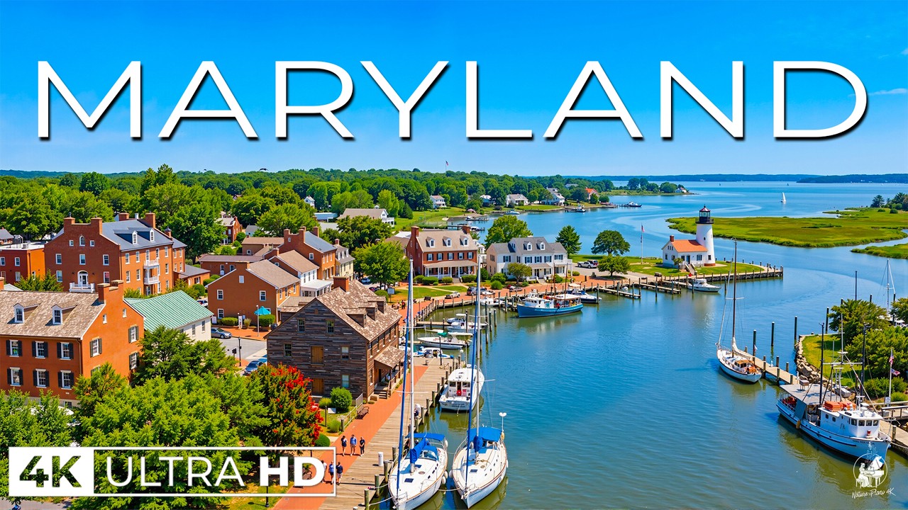 Maryland 4K 🇺🇸 | Chesapeake Bay, Annapolis Harbor & Scenic East Coast in Ultra HD