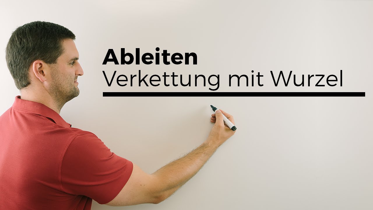 Ableiten, Verkettung mit Wurzel, Differenzieren, Ableitung, Kettenregel | Mathe by Daniel Jung