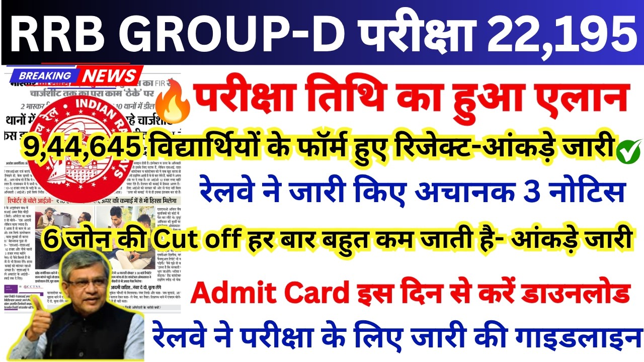 Railway Group D Exam Date 2026 RRB Group D Exam Date 2026 | RRB Group D ka Exam kab hoga 2026