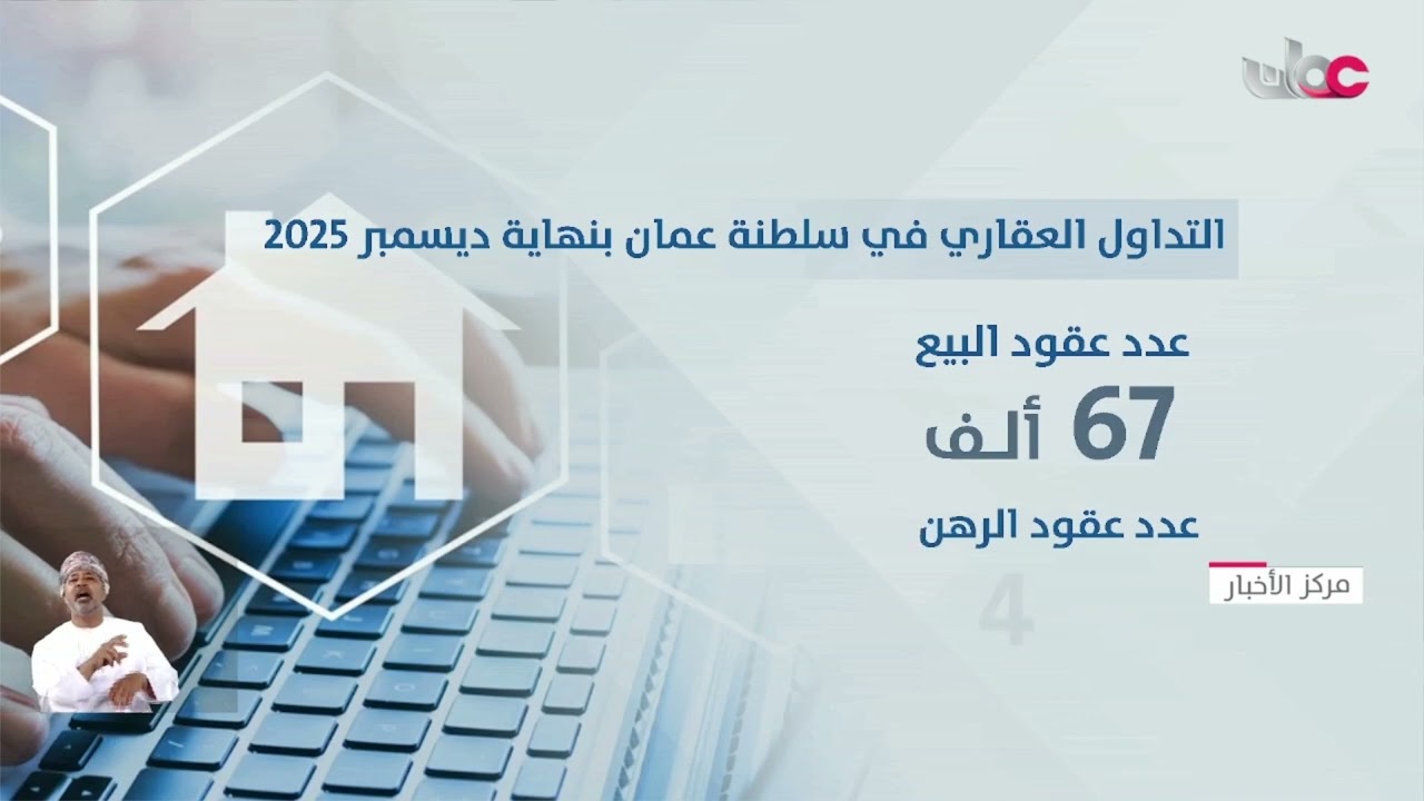 تقرير| القيمة المتداولة للعقار بسلطنة عُمان تسجل أكثر من 3.37 مليار ريال عماني بنهاية العام الماضي.