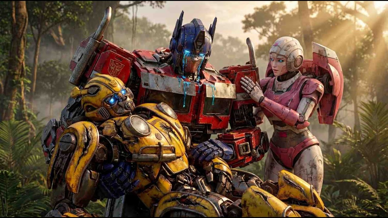 Optimus Prime Cried When he Found Damaged Bumblebee .. (Arcee Helped Save Him)