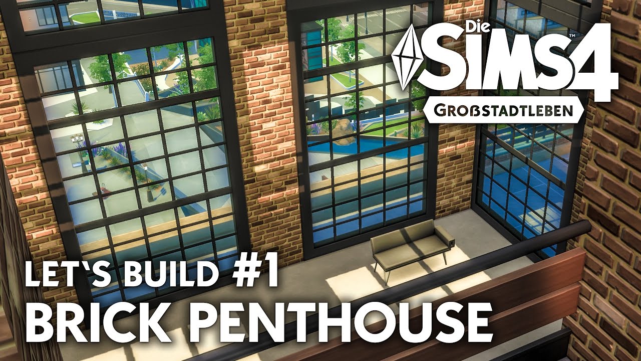Die Sims 4 Gro&szlig;stadtleben Haus bauen | Brick Penthouse #1: Grundriss (deutsch)