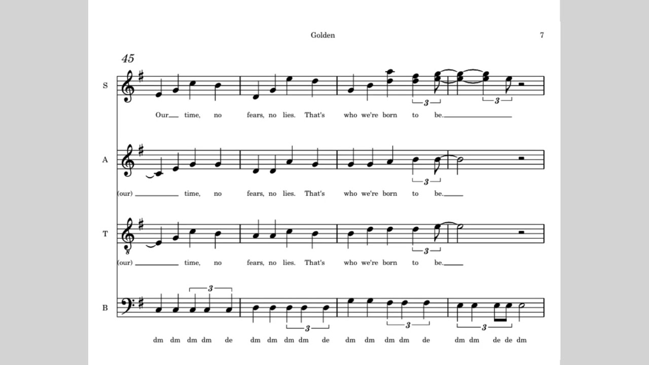 Golden (from KPop Demon Hunters) - SATB A Cappella