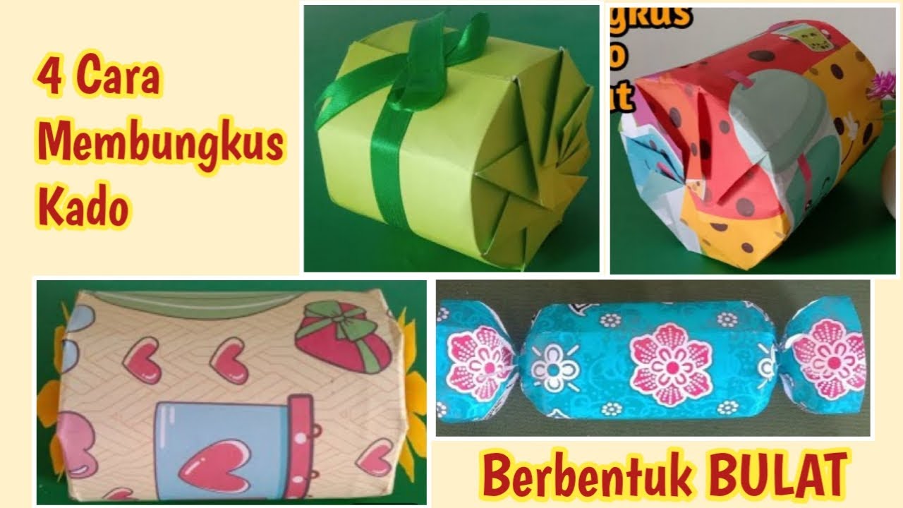 4 cara membungkus kado berbentuk bulat dengan mudah dan cantik