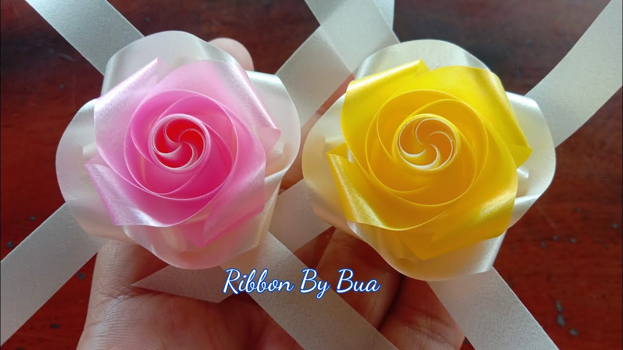 วิธีพับเหรียญโปรยทาน ดอกกุหลาบ🌹(Rose) แบบสวยๆEp.364/Ribbon By Bua