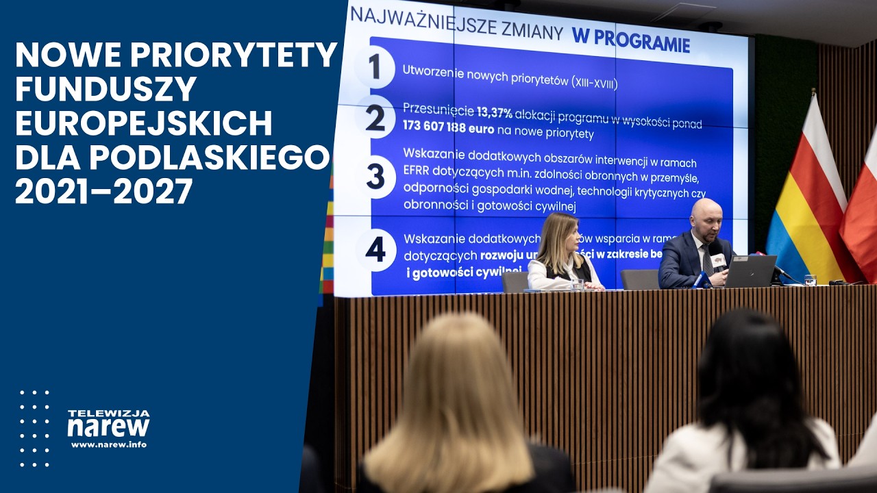 Nowe priorytety Funduszy Europejskich dla Podlaskiego 2021–2027