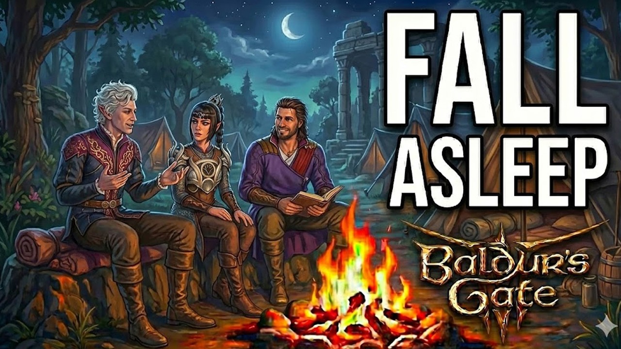 BG3 Bedtime Story 🔥 Baldur's Gate 3 Camp Tales & Companion Stories for Sleep | Cozy Lore ASMR