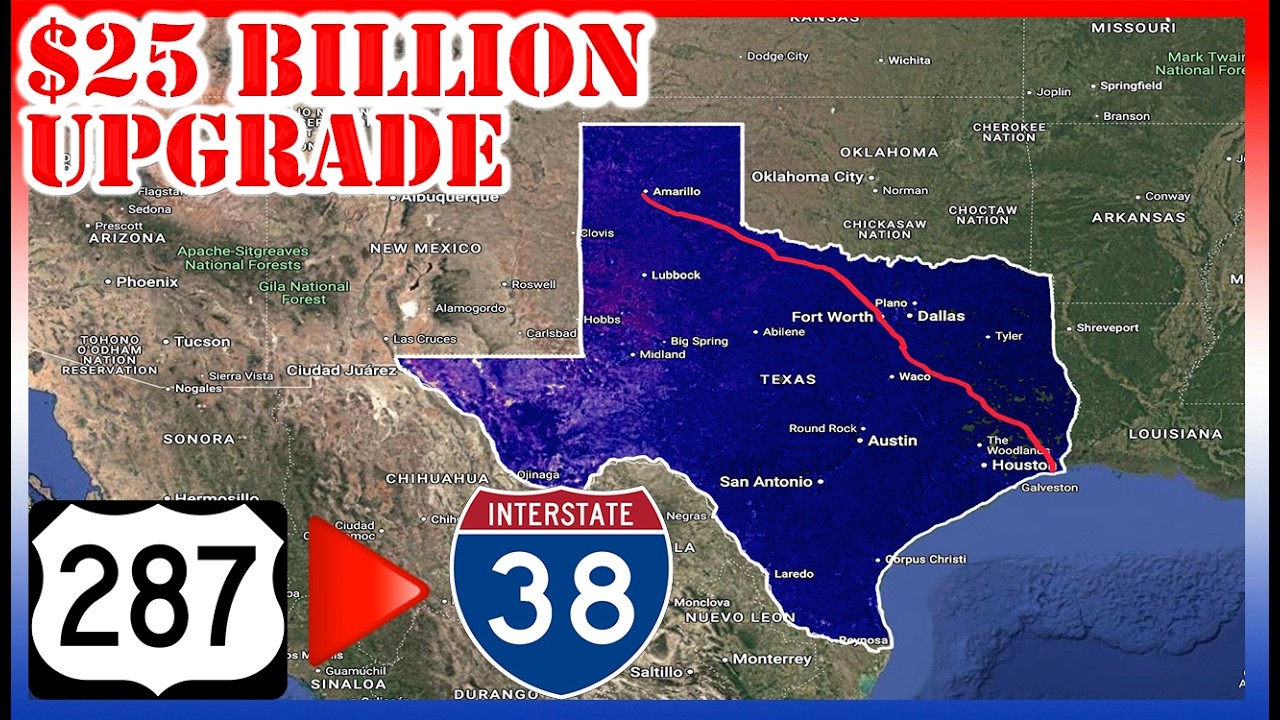 Why Texas Wants to Spend $25 BILLION to Upgrade US 287 to Interstate