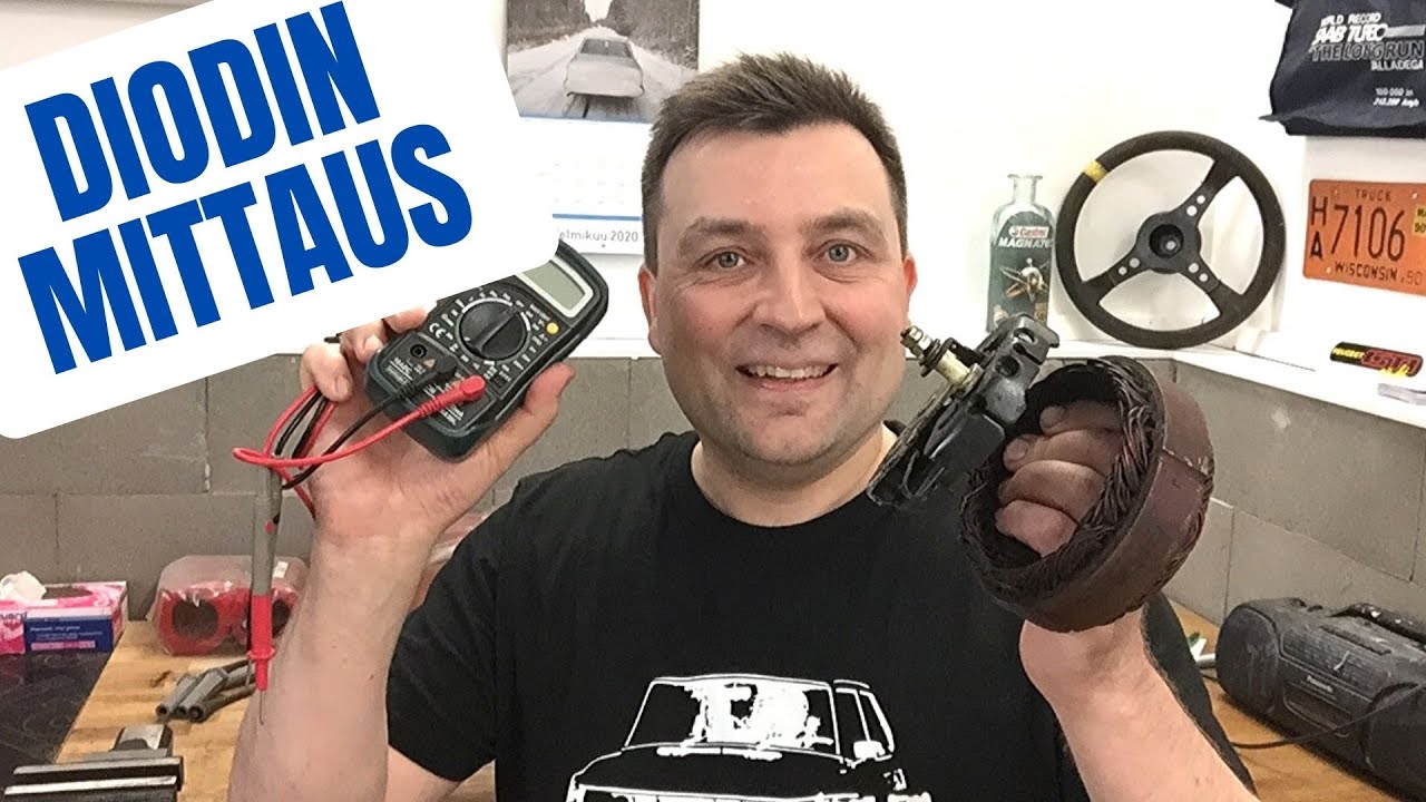 Laturin toiminta ja diodien mittaus yleismittarilla | Peugeot 205 GTI 1.9 |