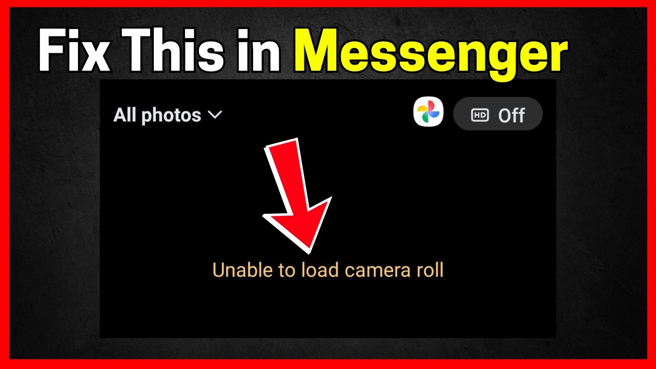 Исправлена ​​ошибка в Messenger: не удаётся загрузить фотопленку.