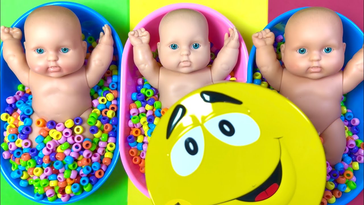 8 Minutes Satisfying Video | Mixing Funny Candy ASMR & Make Up in 3 Bathtubs with Magic M&M's Slime