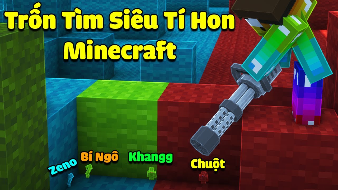 MINI GAME : TRỐN TÌM SIÊU TÍ HON THẾ GIỚI LEN MINECRAFT ** AI SẼ LÀ TOP 1 HỘI NGƯỜI MÙ NOOB TEAM ??