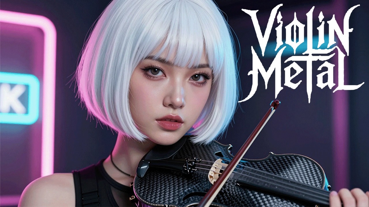 1 HOUR CYBERPUNK VIOLIN METAL for Gaming/Focus — Neon Overdrive