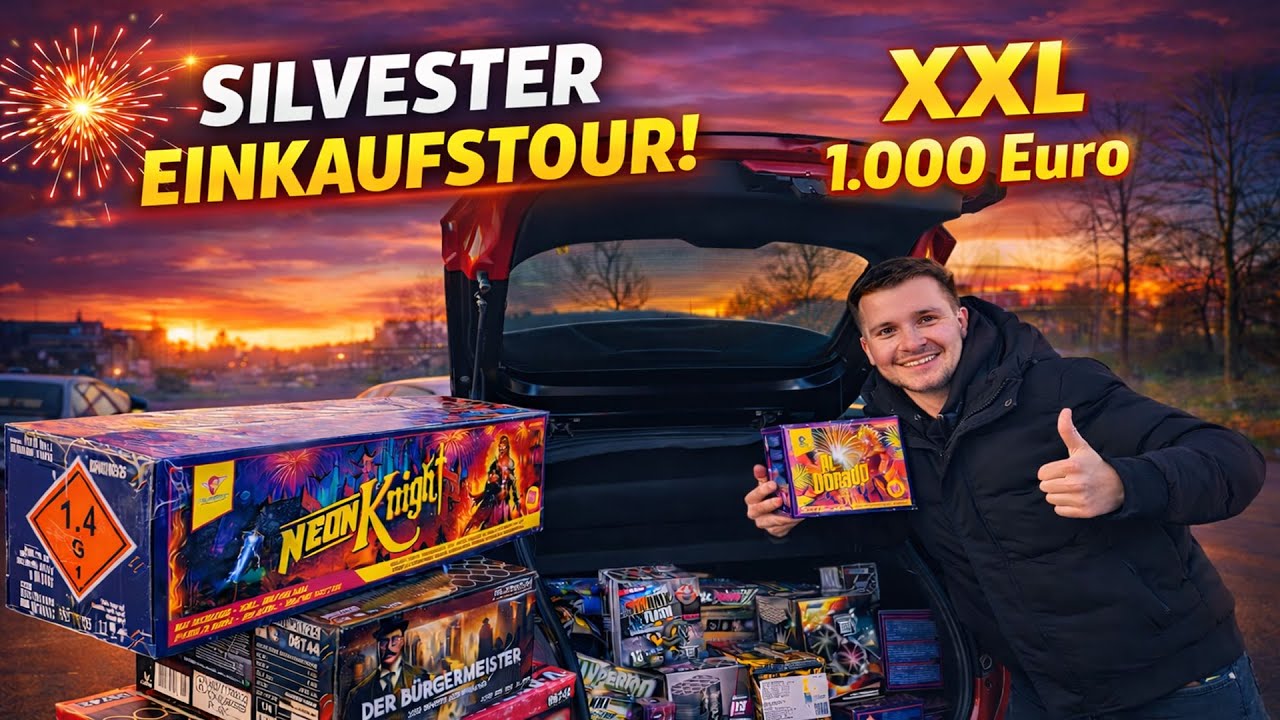 1000€ XXL Silvester Feuerwerk Einkaufstour 2025 [FULL HD]