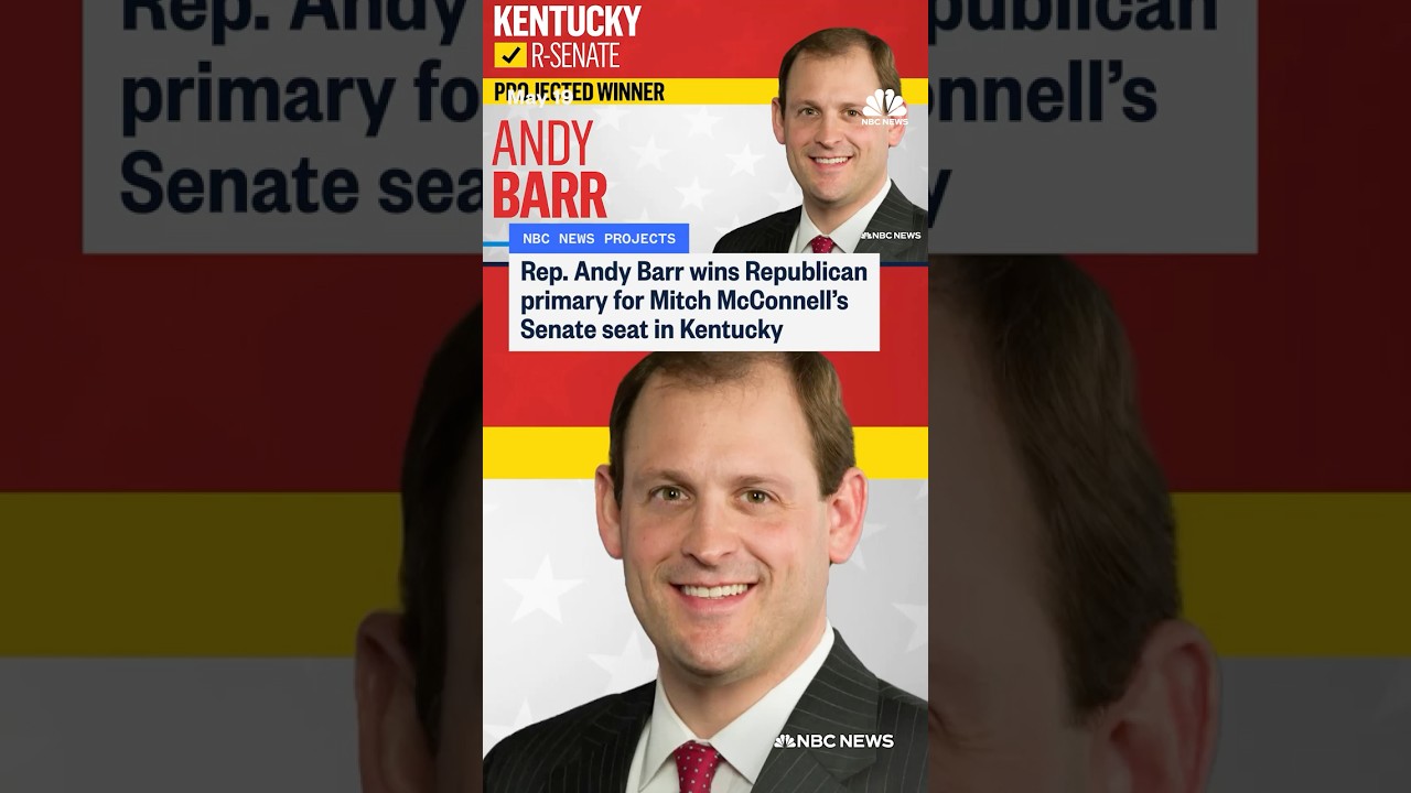 Rep. Andy Barr wins Republican primary for Mitch McConnell's Senate seat in Kentucky