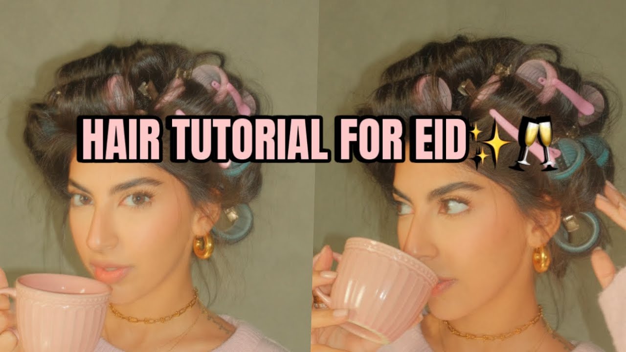 Hair rollers tutorial / توتريال لفافات الشعر ✨