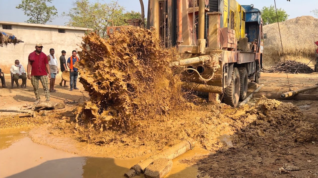 Borewell Drilling With water checking Method | 20 Hp Motor 195 Feet Deep boring | Borewells video