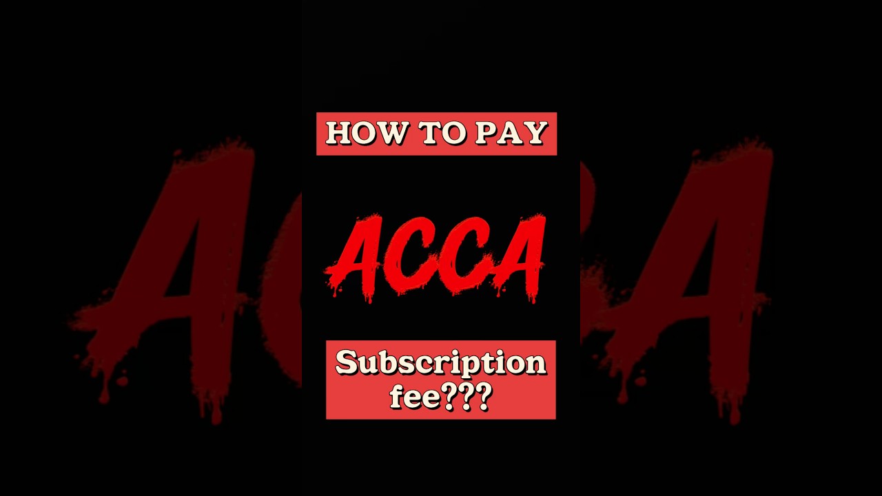 How to pay ACCA Subscription fee???? #trending #shorts #acca #career #trend #shortvideo