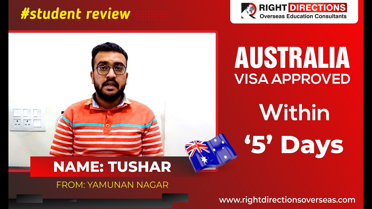 Australia Visa Approved Within '5' Days I Apply Upcoming Intake