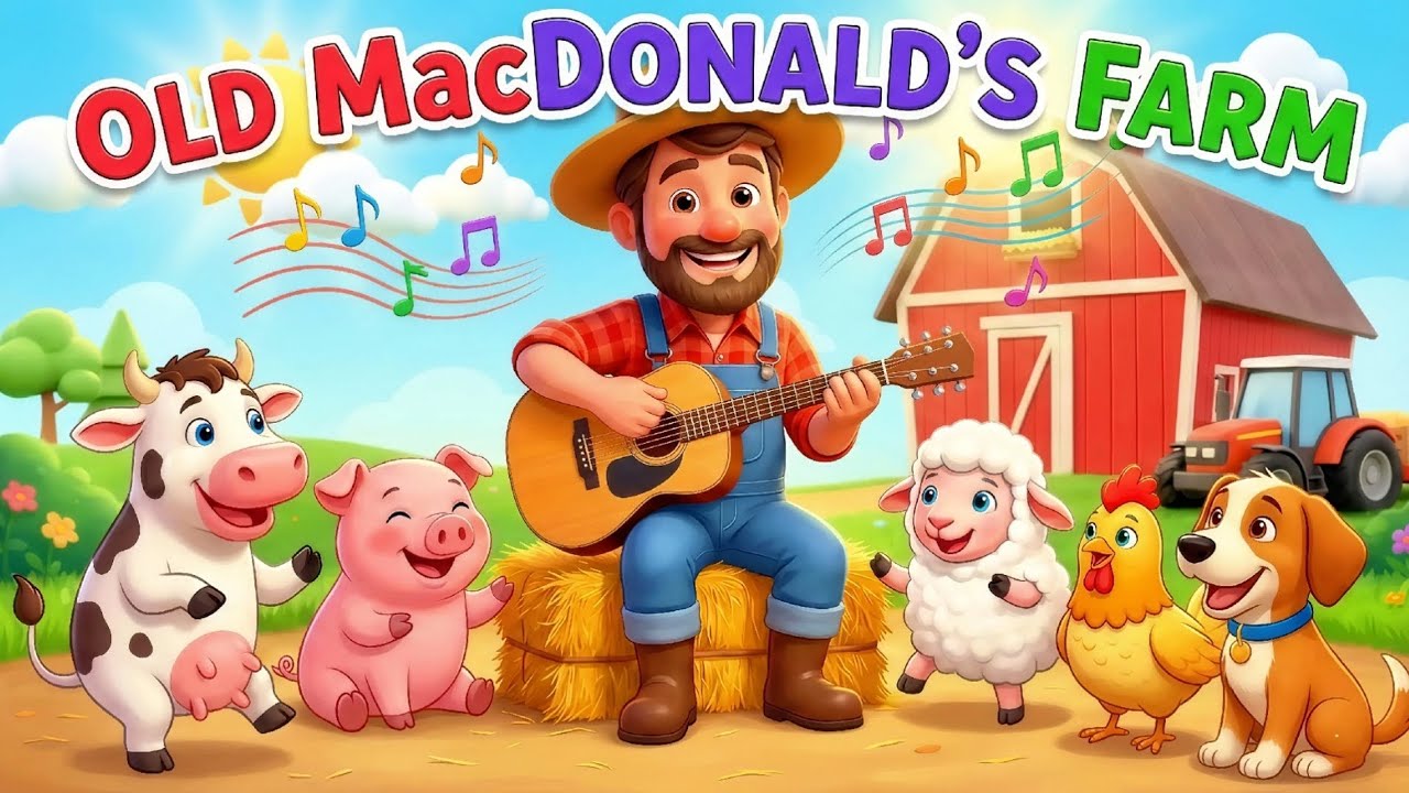 Old MacDonald Had a Farm | Nursery Rhymes & Kids Songs | Learn Farm Animals