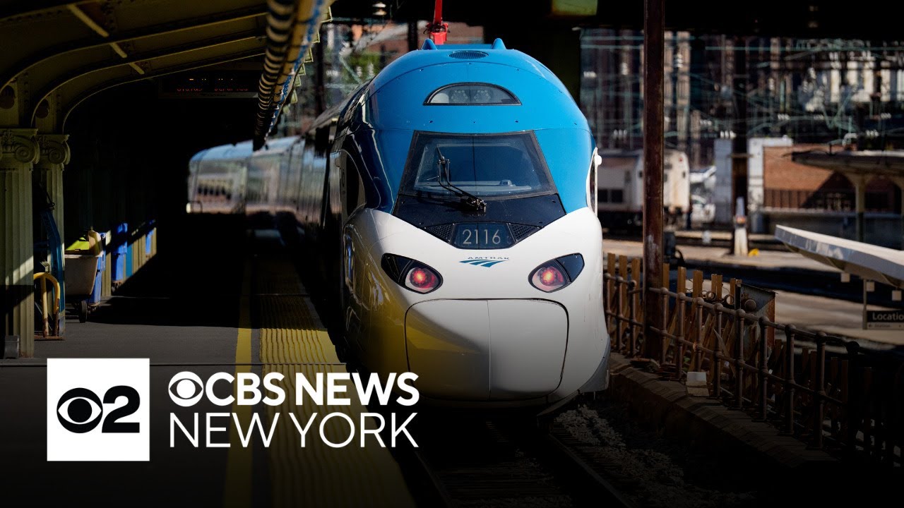 Amtrak's new Acela fleet picks up passengers at Penn Station