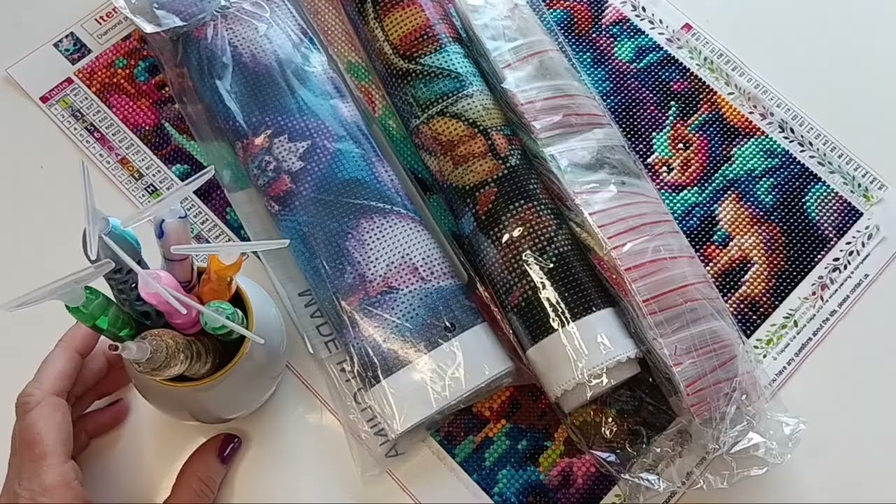 Diamond Painting - Stifte - neue Bilder - fertiges Bild - Plaudern