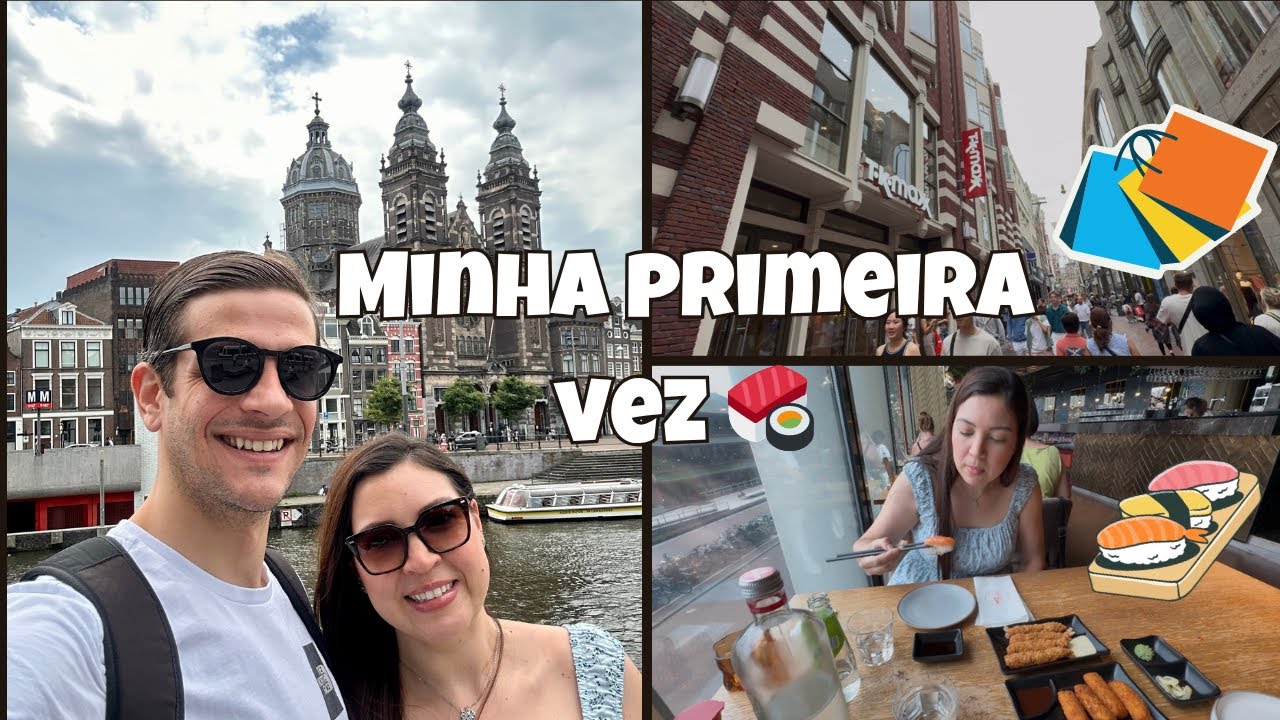 SERÁ QUE EU GOSTEI? MINHA PRIMEIRA COMIDA JAPONESA EM AMSTERDAM + PASSEIO PELO CENTRO