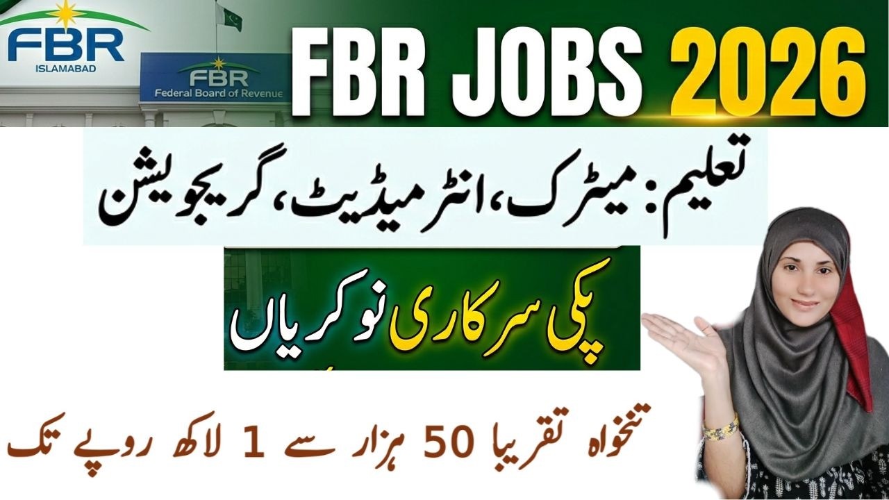fbr jobs 2026 online apply |federal Board of Revenue jobs|