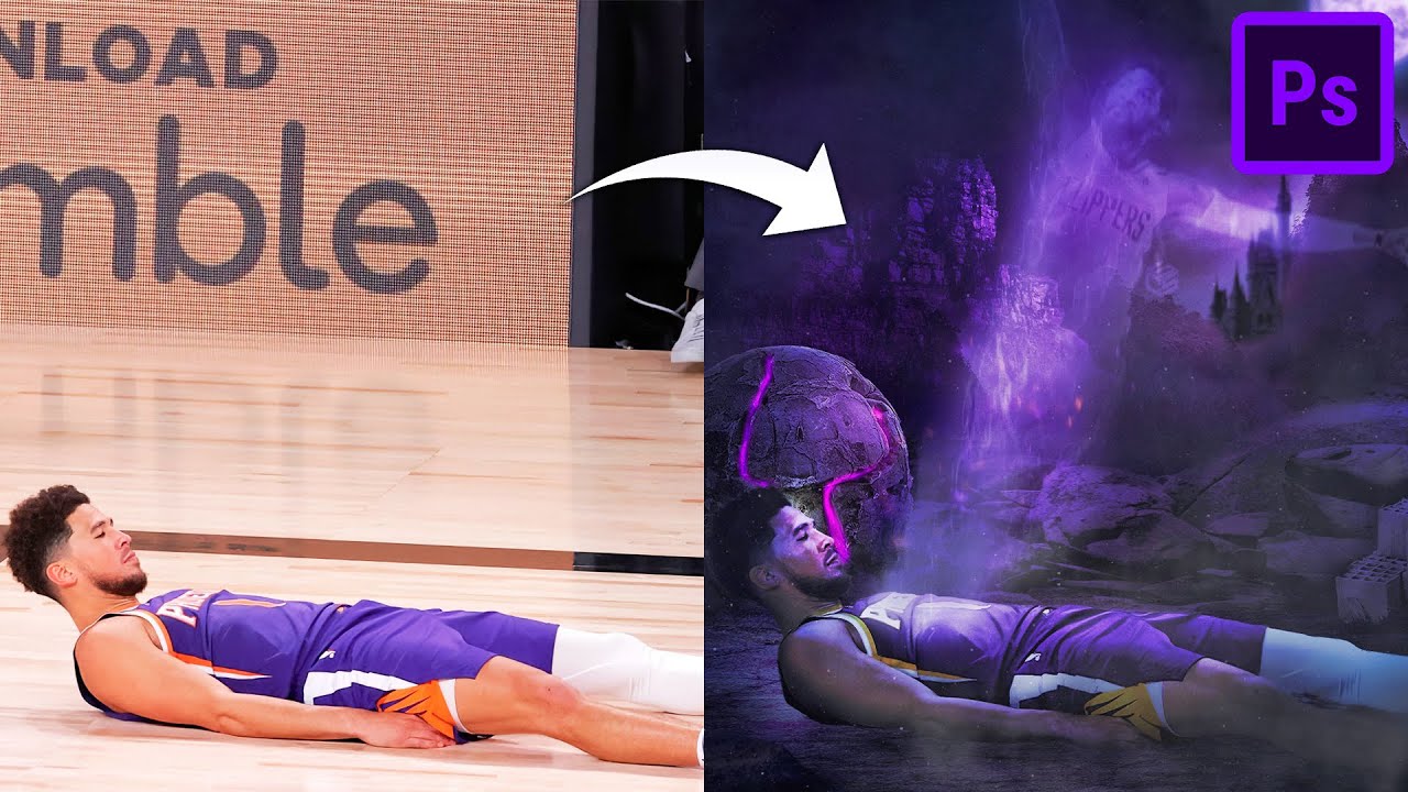 Devin Booker | Photoshop Design Breakdown | Sports Design | Cal So Scoped