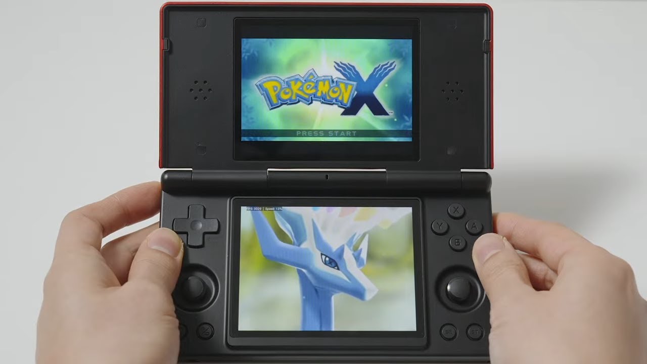 ANBERNIC RG DS, GammaOS, Nintendo 3DS, Pokemon X and 10 games test
