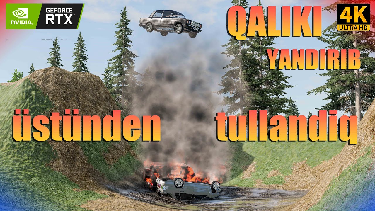 Novruz Bayramına Özəl Qaliki Yandırıb Üstündən Tullanmaq Vazlar | BeamNG.Driver |  