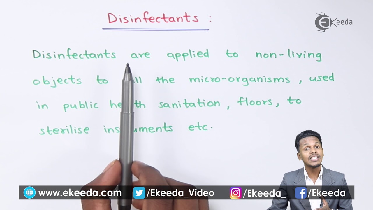 Disinfectants and Its Uses - Chemistry In Everyday Life - Chemistry Class 12