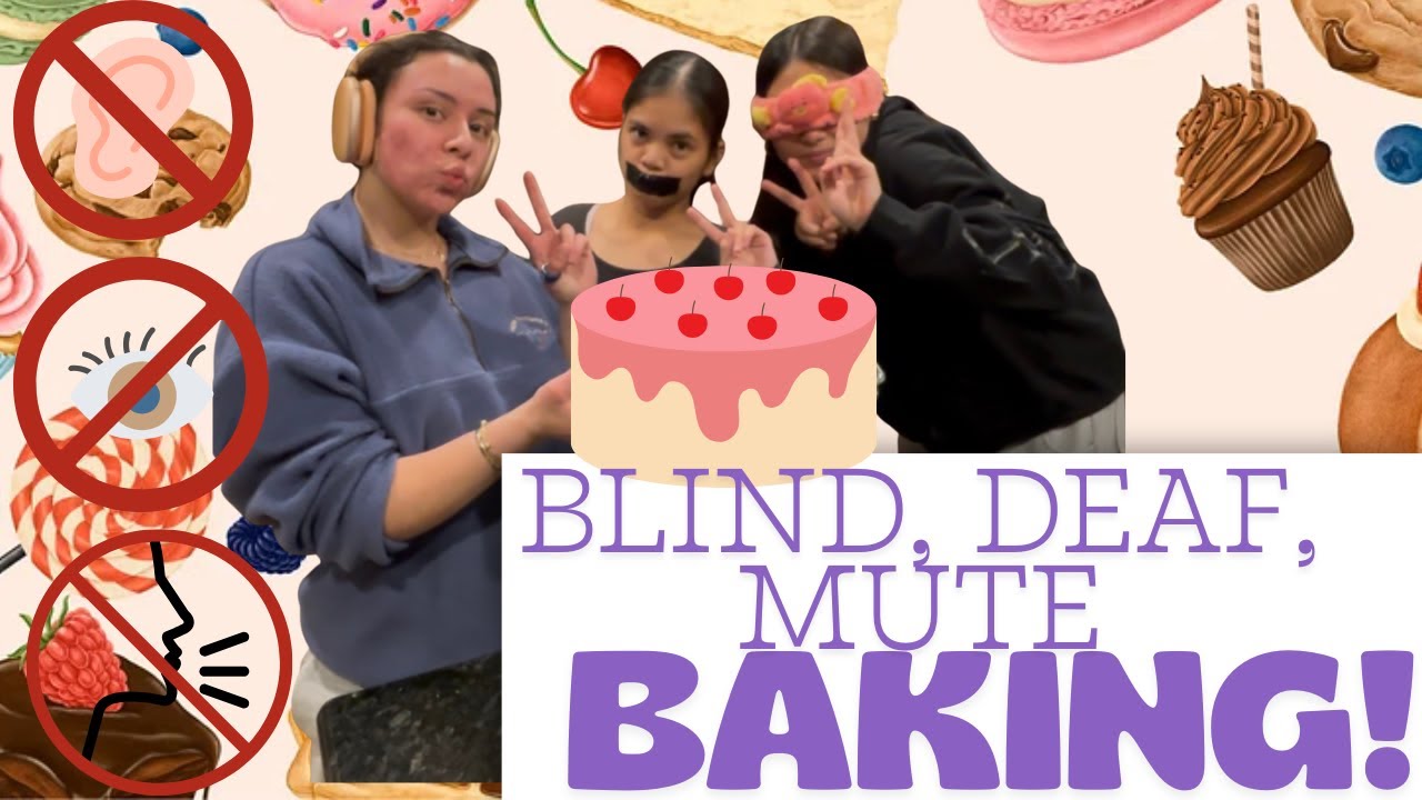 CAT & BESTIES BLIND, DEAF, MUTE BAKING CHALLENGE!