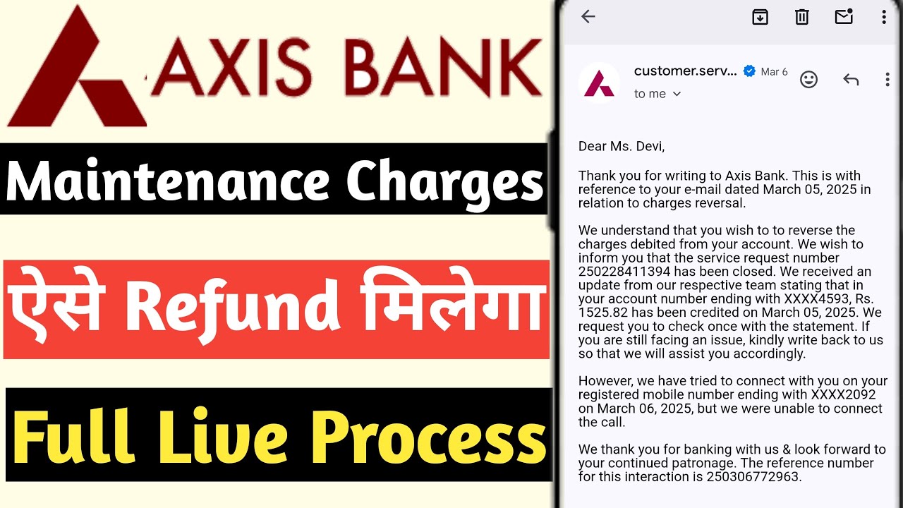 AXIS BANK Maintenance Charges Refund Process👍AxisBank AMB Charges ऐसे Refund मिलेगा|#Learntechtricks