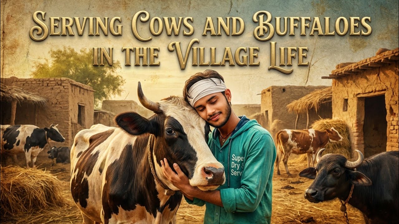 Serving Cows and Buffaloes in the Village | Village Life Vlog  🥰