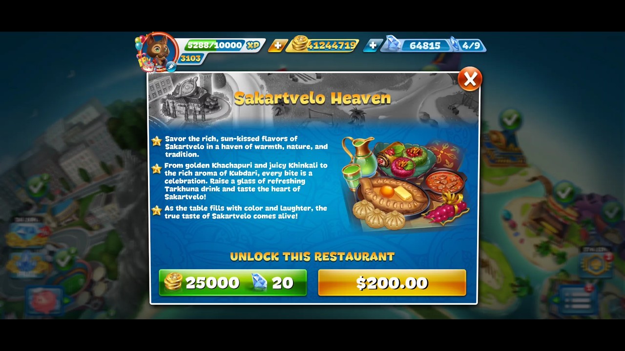 Cooking Fever - Sakartvelo Heaven Level 1-5