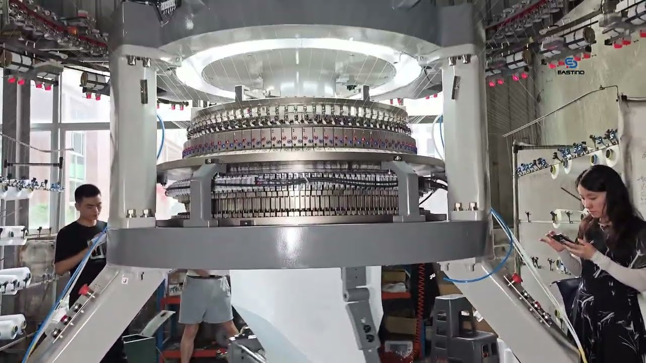 How does computer jacquard knitting machine work？#eastino #circularknittingmachine #machine