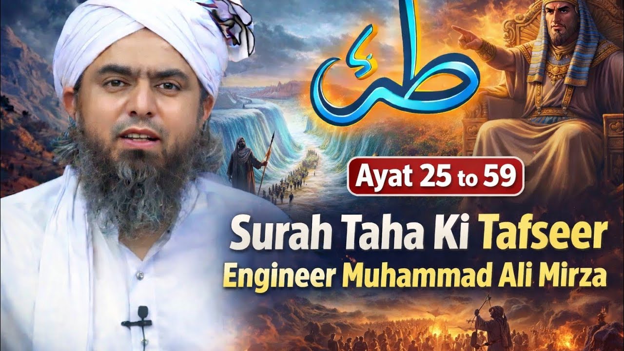 Surah Taha Ayat 25-59 Tafseer | Musa (A.S) vs Firaun | Engineer Muhammad Ali Mirza