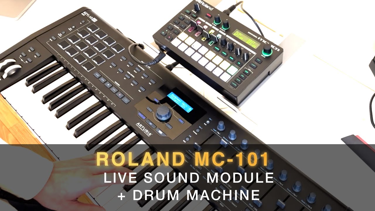 Roland MC-101 as sound module for live performance