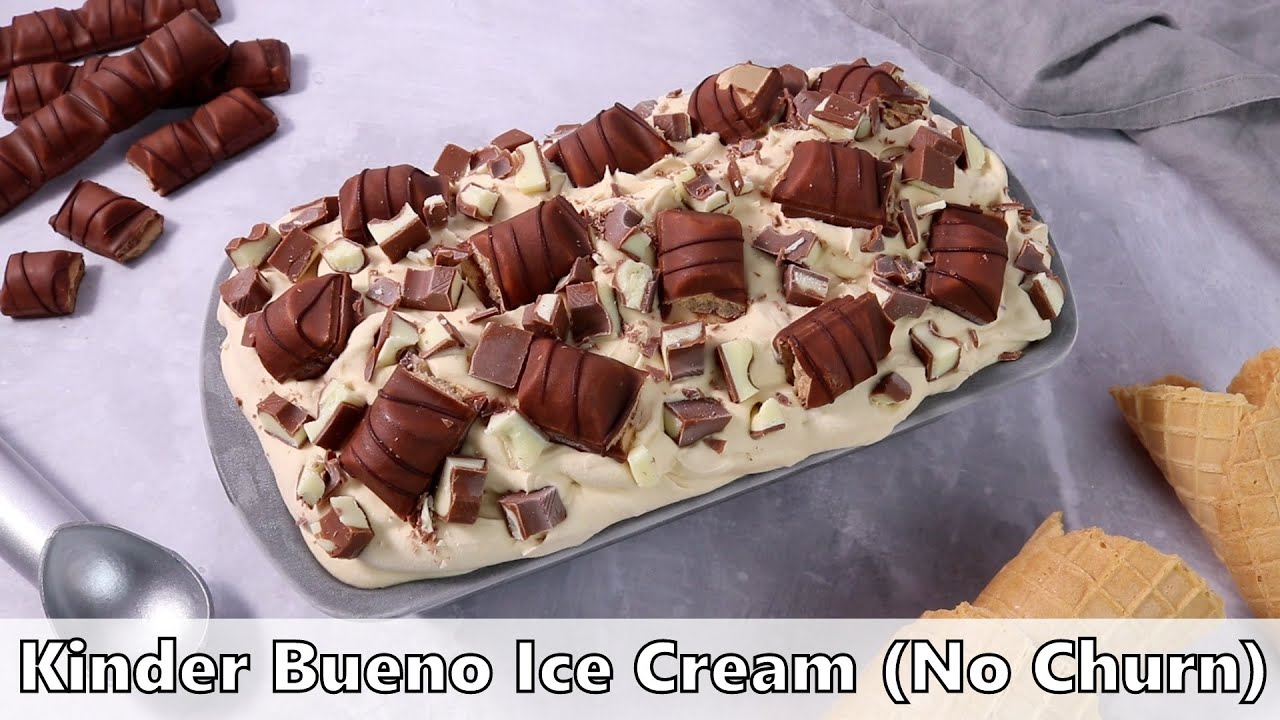 No Churn Kinder Bueno Ice Cream Recipe
