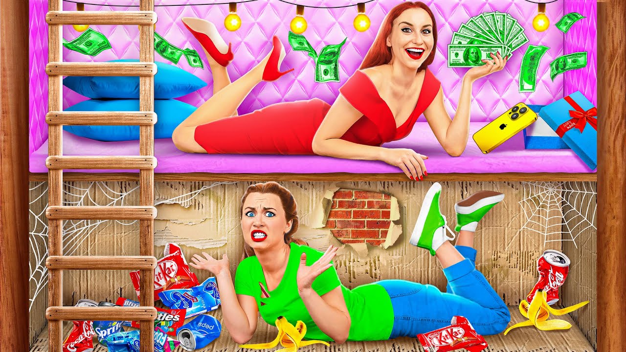 Tajne Sobe Ispod Kreveta | Bogati VS Siroma&scaron;ni Izazov Multi DO Fun Challenge