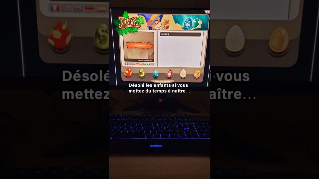Désolé les enfants papa joue à Dofus là !