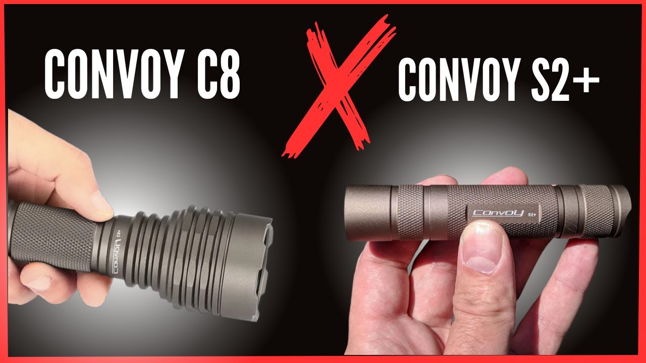 Convoy S2 Plus🔴Comparando C/ Outras Lanternas [LANTERNA POTENTE] Convoy S2 PLUS X Convoy C8🔴